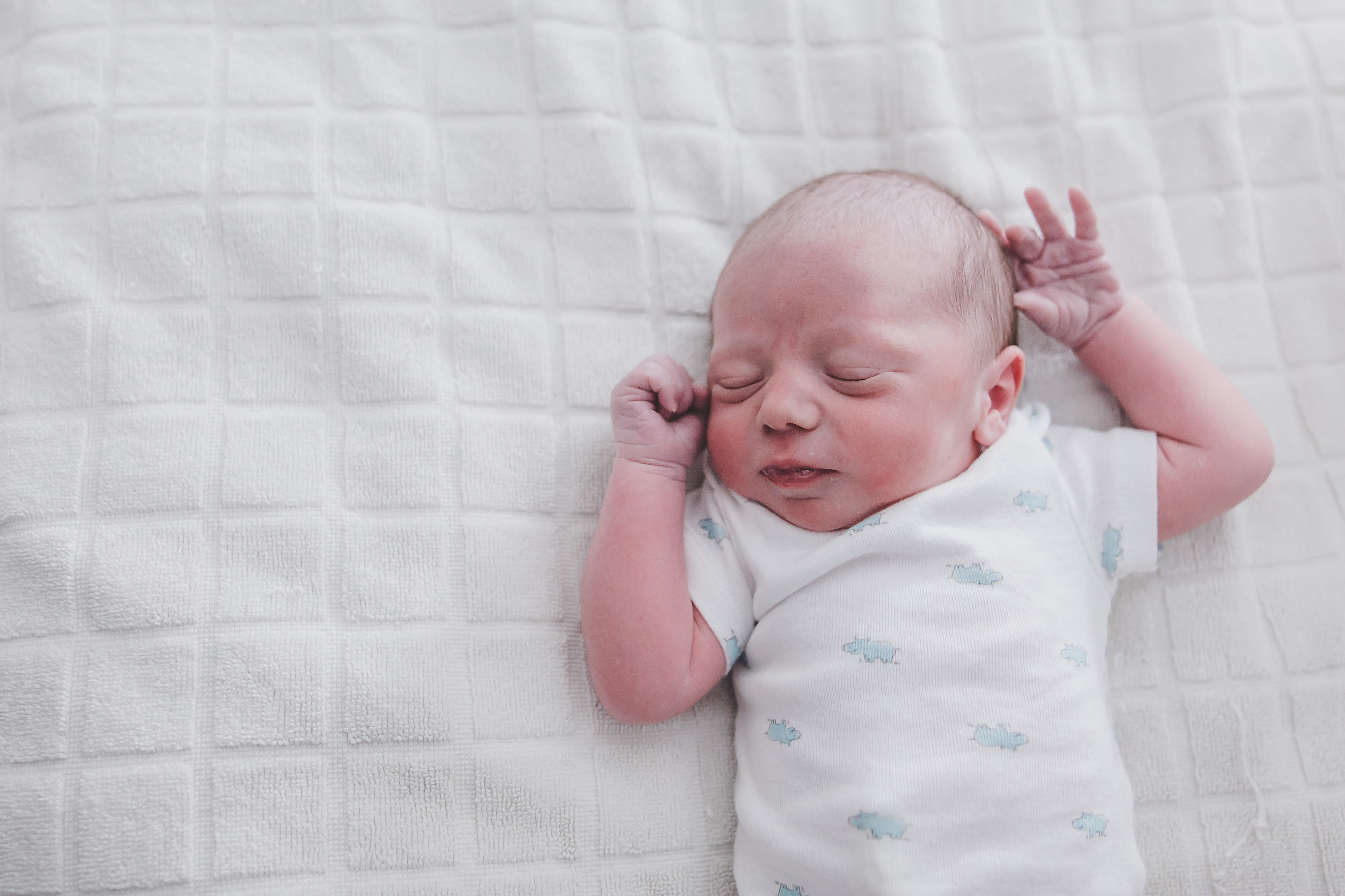 Newborn baby sleeping peacefully