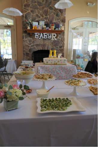 Baby Shower table with food 