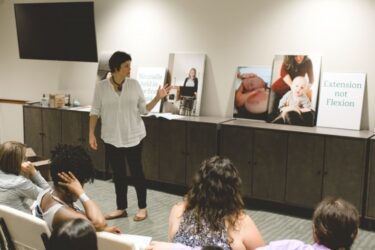 Woman leading a birth class