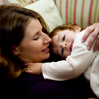 Home birth mother and child