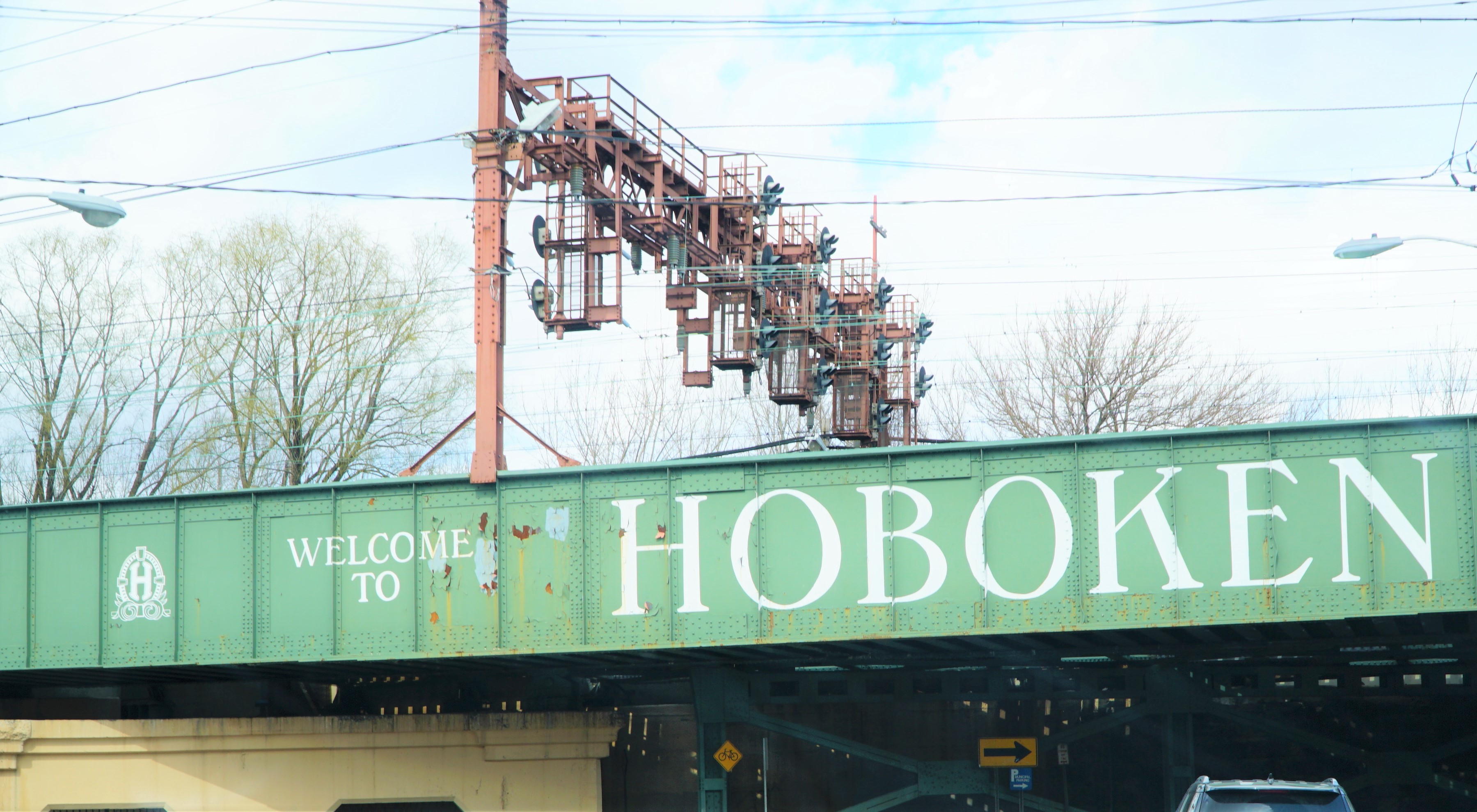 Welcome to Hoboken highway sign